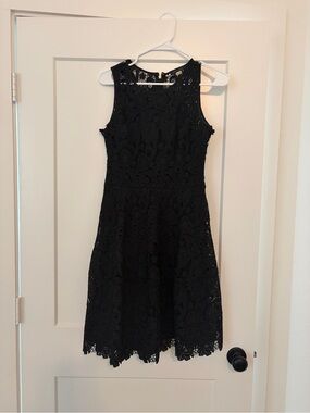 Tommy Hilfiger Black Lace Midi Dress